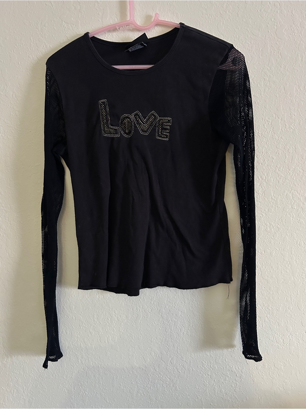 Mesh-Sleeve Women's Top